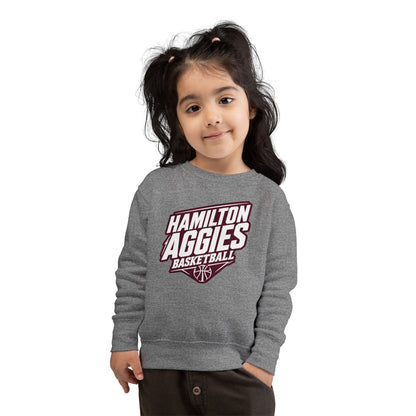 Toddler Crewneck Sweatshirt \ Hamilton Aggies Basketball \ HABB2