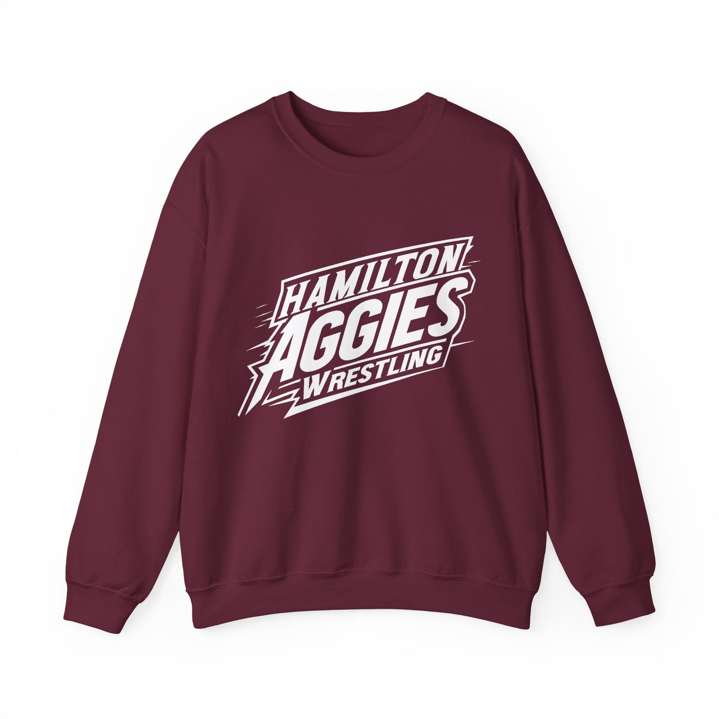 Adult Crewneck Sweatshirt \ Hamilton Aggies Wrestling \ HAW1