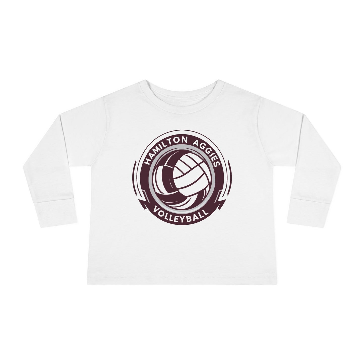 Toddler Long Sleeve Tee \ Hamilton Aggies Volleyball \ HAV1