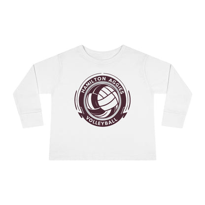 Toddler Long Sleeve Tee \ Hamilton Aggies Volleyball \ HAV1