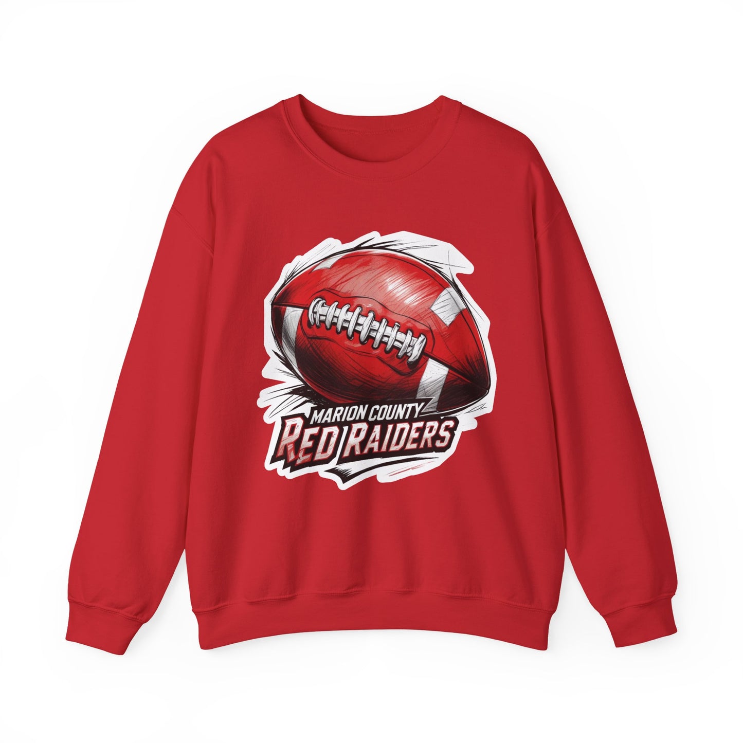 Adult Crewneck Sweatshirt \ Marion County Red Raiders Football \ MCF1