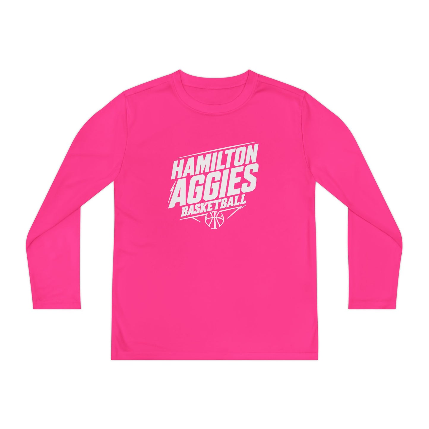 Youth Long Sleeve Tee \ Hamilton Aggies Basketball \ HABB2