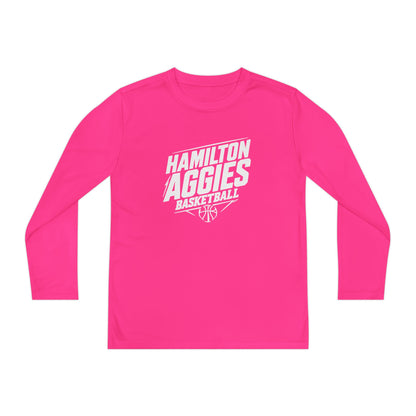 Youth Long Sleeve Tee \ Hamilton Aggies Basketball \ HABB2
