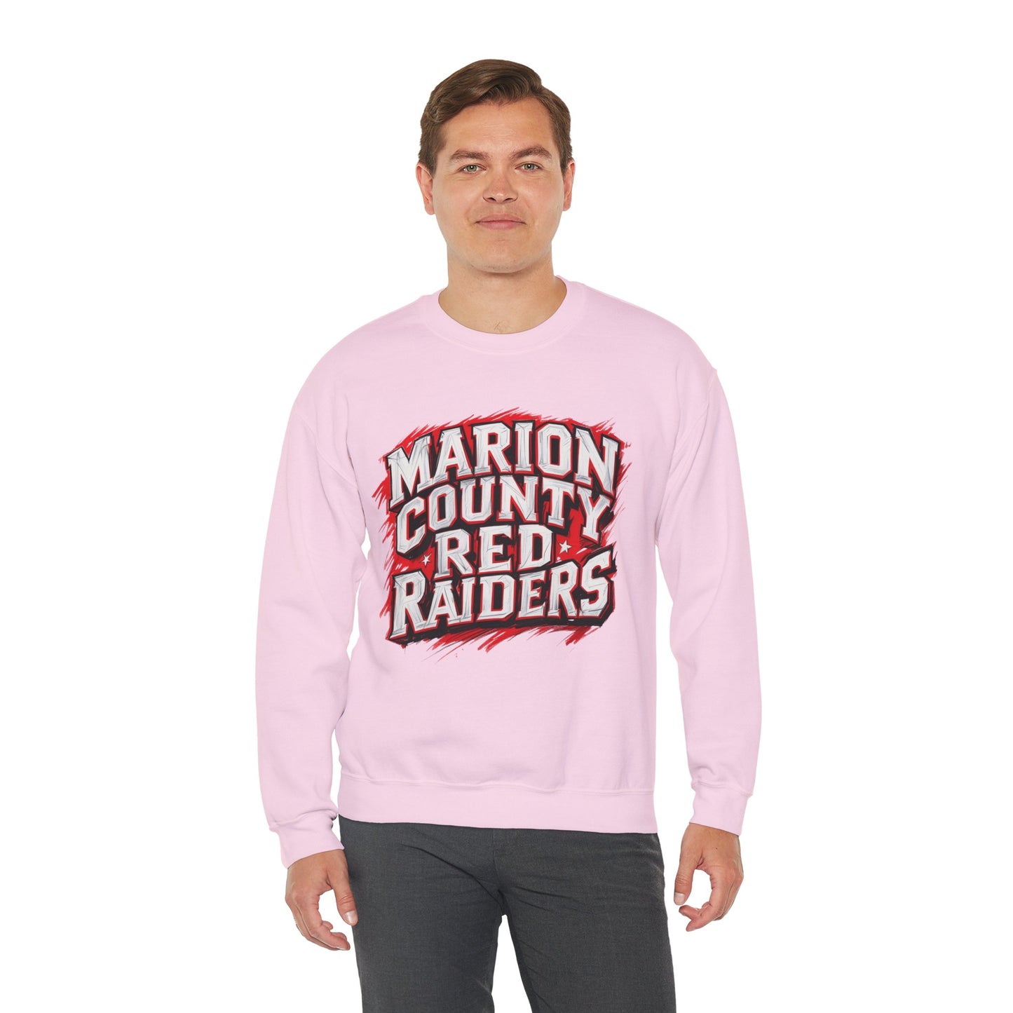 Adult Crewneck Sweatshirt \ Marion County Red Raiders \ MC1