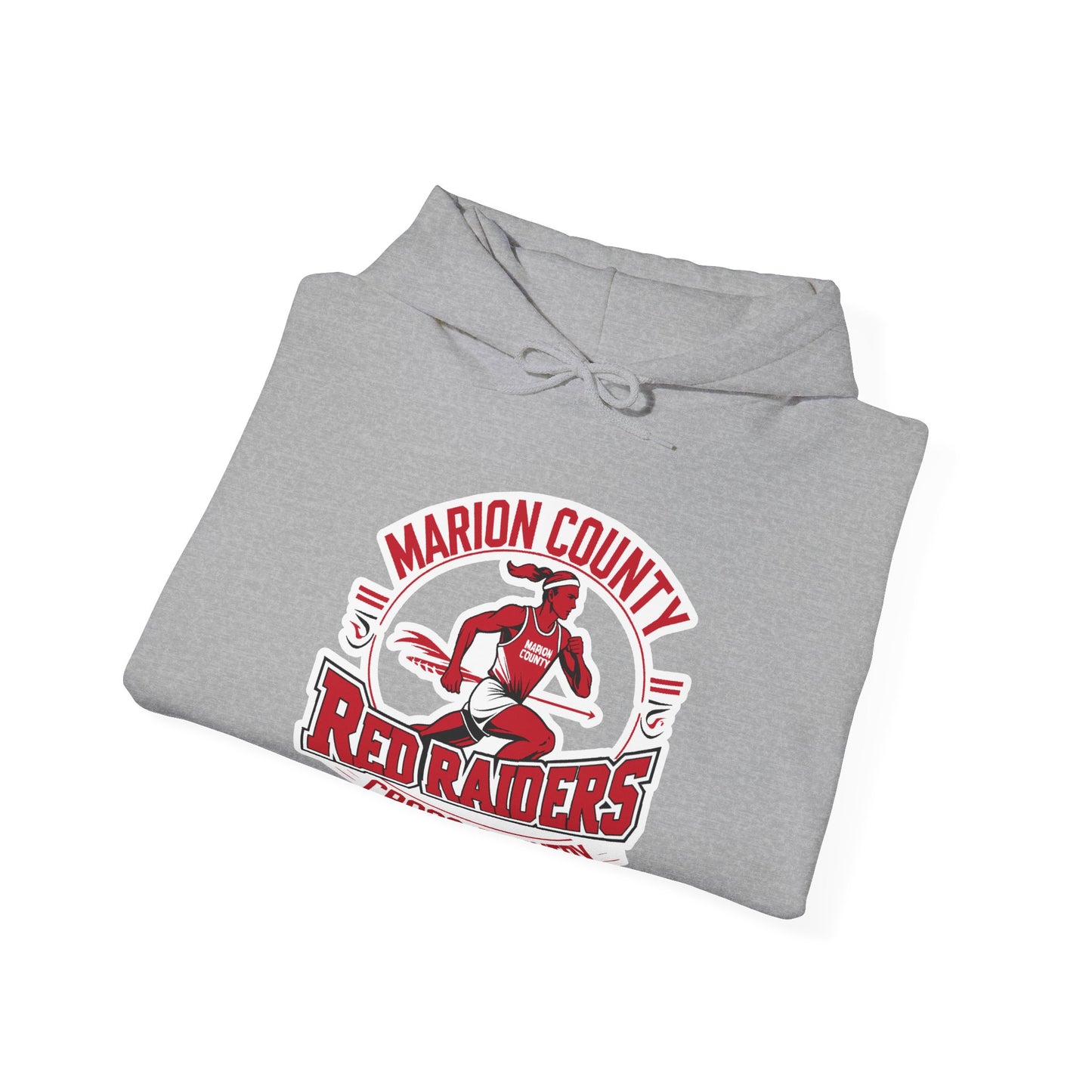 Adult Hoodie Sweatshirt \ Marion County Red Raiders Cross-Country \ MCCC2