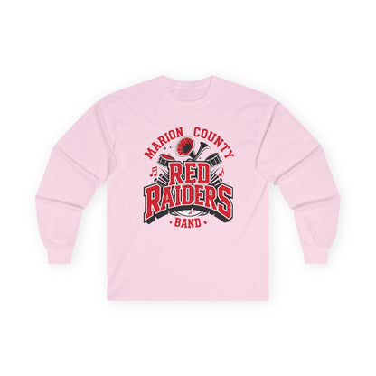 Adult Long Sleeve Tee \ Marion County Red Raiders Band \ MCB2