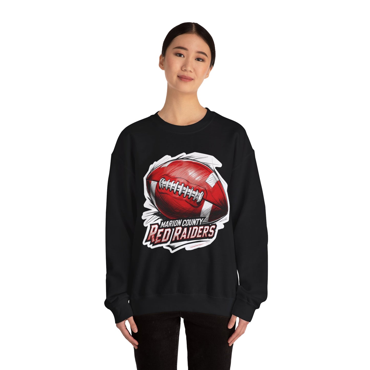 Adult Crewneck Sweatshirt \ Marion County Red Raiders Football \ MCF1