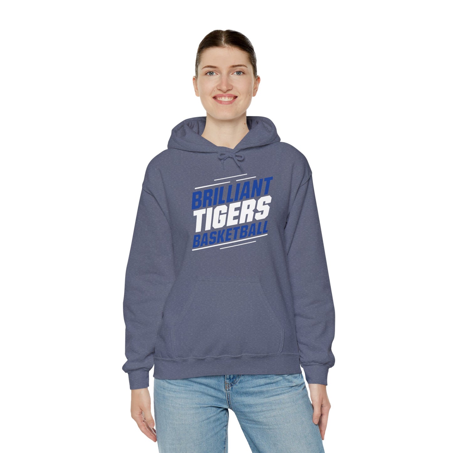 Adult Hoodie Sweatshirt \ Brilliant Tigers Basketball \ BTBK2