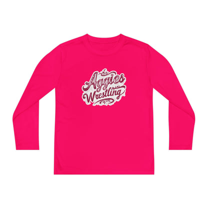 Youth Long Sleeve Tee \ Hamilton Aggies Wrestling \ HAWG2