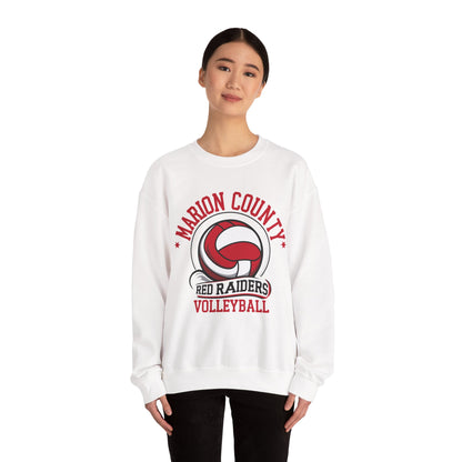 Adult Crewneck Sweatshirt \ Marion County Red Raiders Volleyball \ MCV1