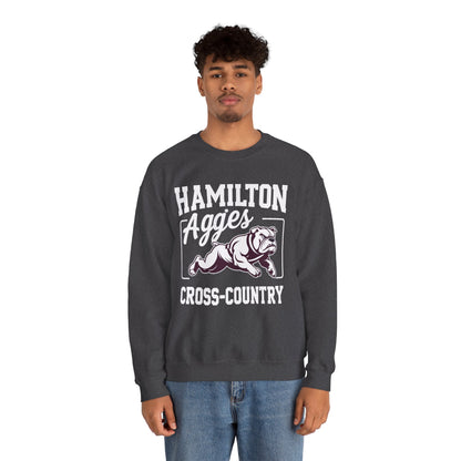 Adult Crewneck Sweatshirt \ Hamilton Aggies Cross-Country \ HCC2