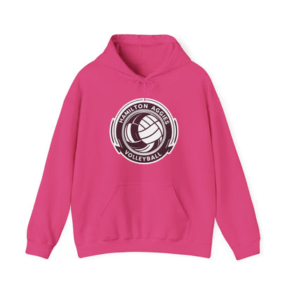 Adult Hoodie Sweatshirt \ Hamilton Aggies Volleyball \ HAV1