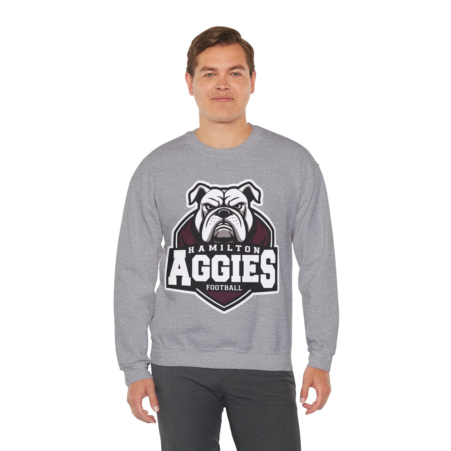 Adult Crewneck Sweatshirt \ Hamilton Aggies Football \ HAF2