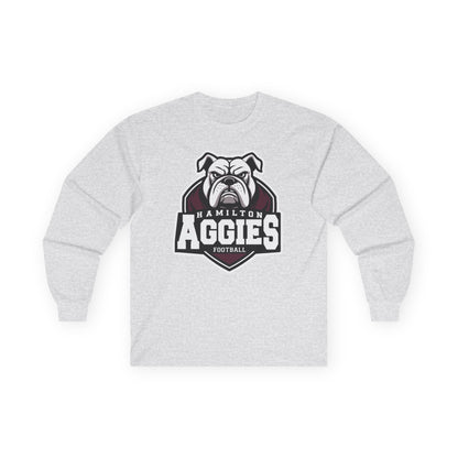 Adult Long Sleeve Tee \ Hamilton Aggies Football \ HAF2