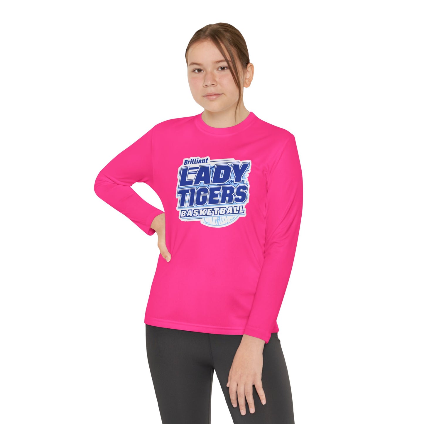 Youth Long Sleeve Tee \ Brilliant Tigers Basketball \ BTBKG2