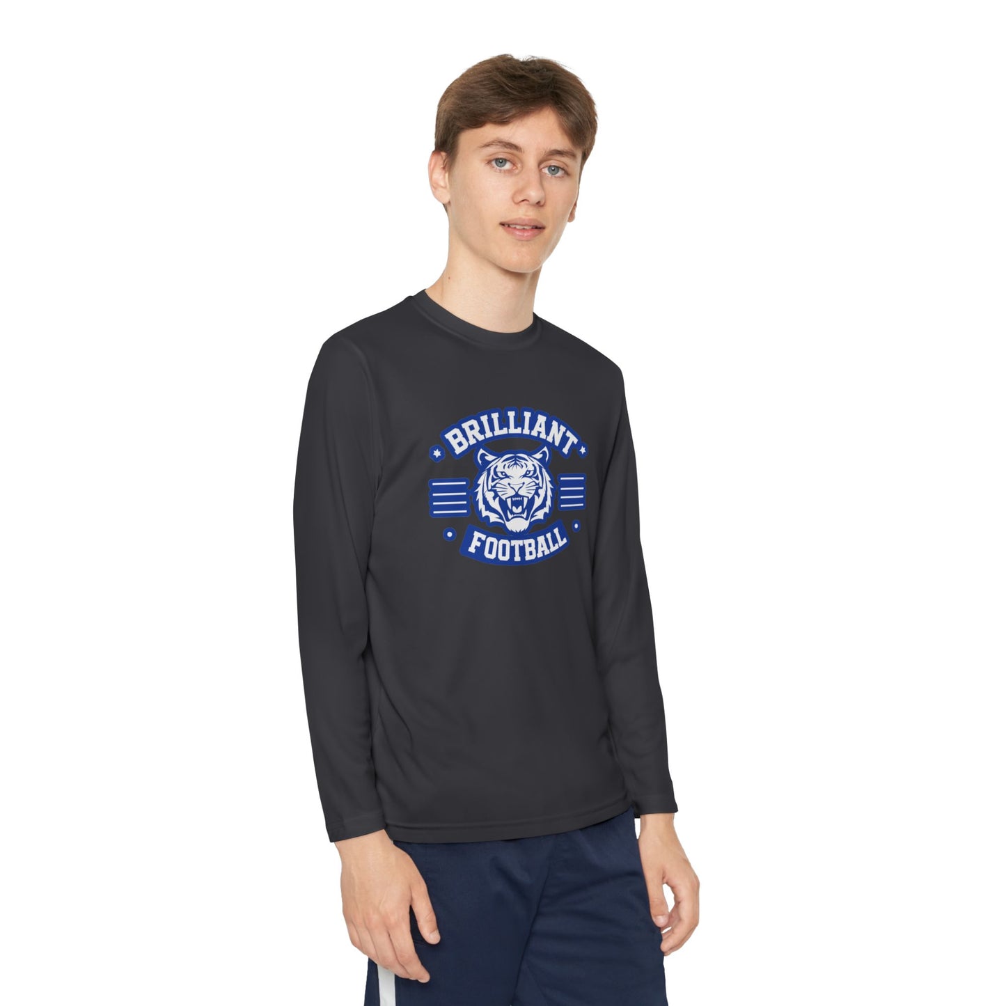 Youth Long Sleeve Tee \ Brilliant Tigers Football \ BTF2