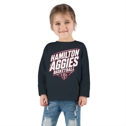 Toddler Long Sleeve Tee \ Hamilton Aggies Basketball \ HABB2