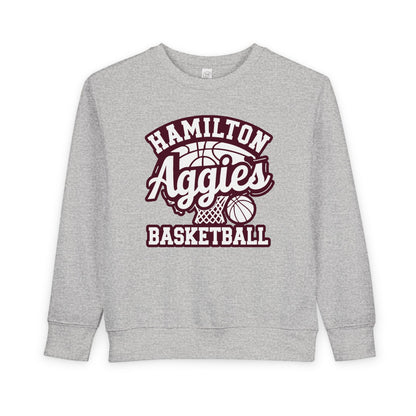 Toddler Crewneck Sweatshirt \ Hamilton Aggies Basketball \ HABBG1