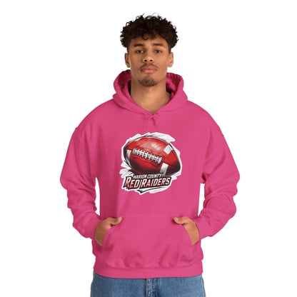 Adult Hoodie Sweatshirt \ Marion County Red Raiders Football \ MCF1