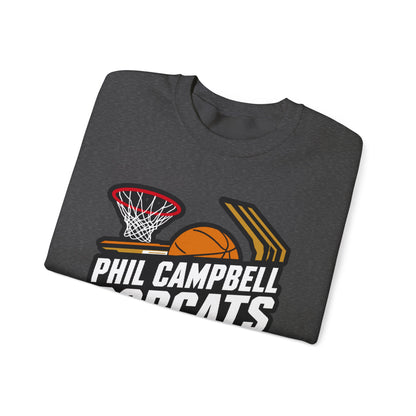 Adult Crewneck Sweatshirt \ Phil Campbell Bobcats Basketball \ PCBBK1