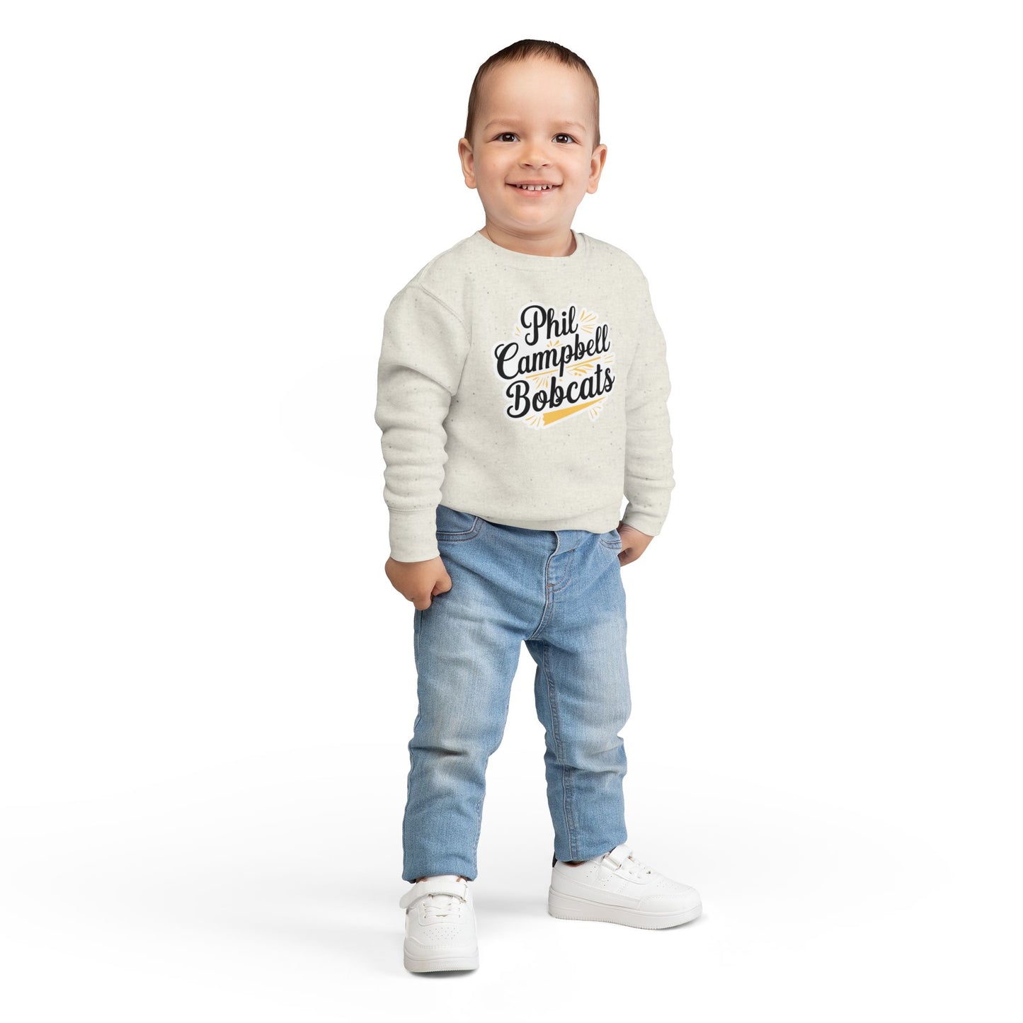 Toddler Crewneck Sweatshirt \ Phil Campbell Bobcats \ PCBG2