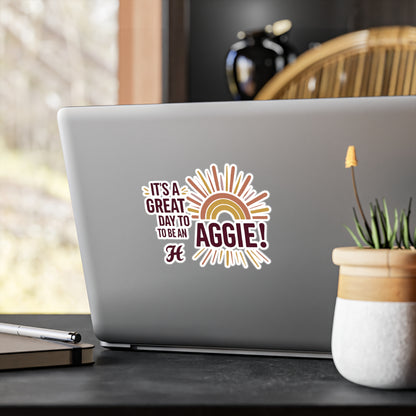 Kiss-Cut Vinyl Decal \ It's a Great Day to be an Aggie! \ GDA1