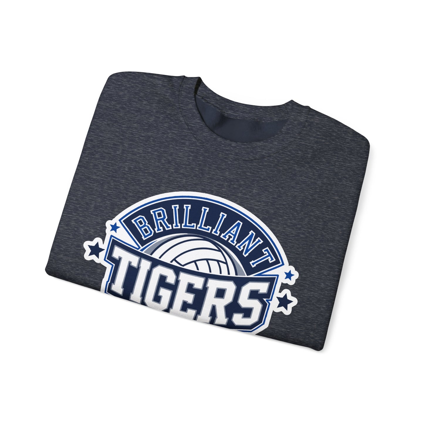 Adult Crewneck Sweatshirt \ Brilliant Tigers Volleyball \ BTV1