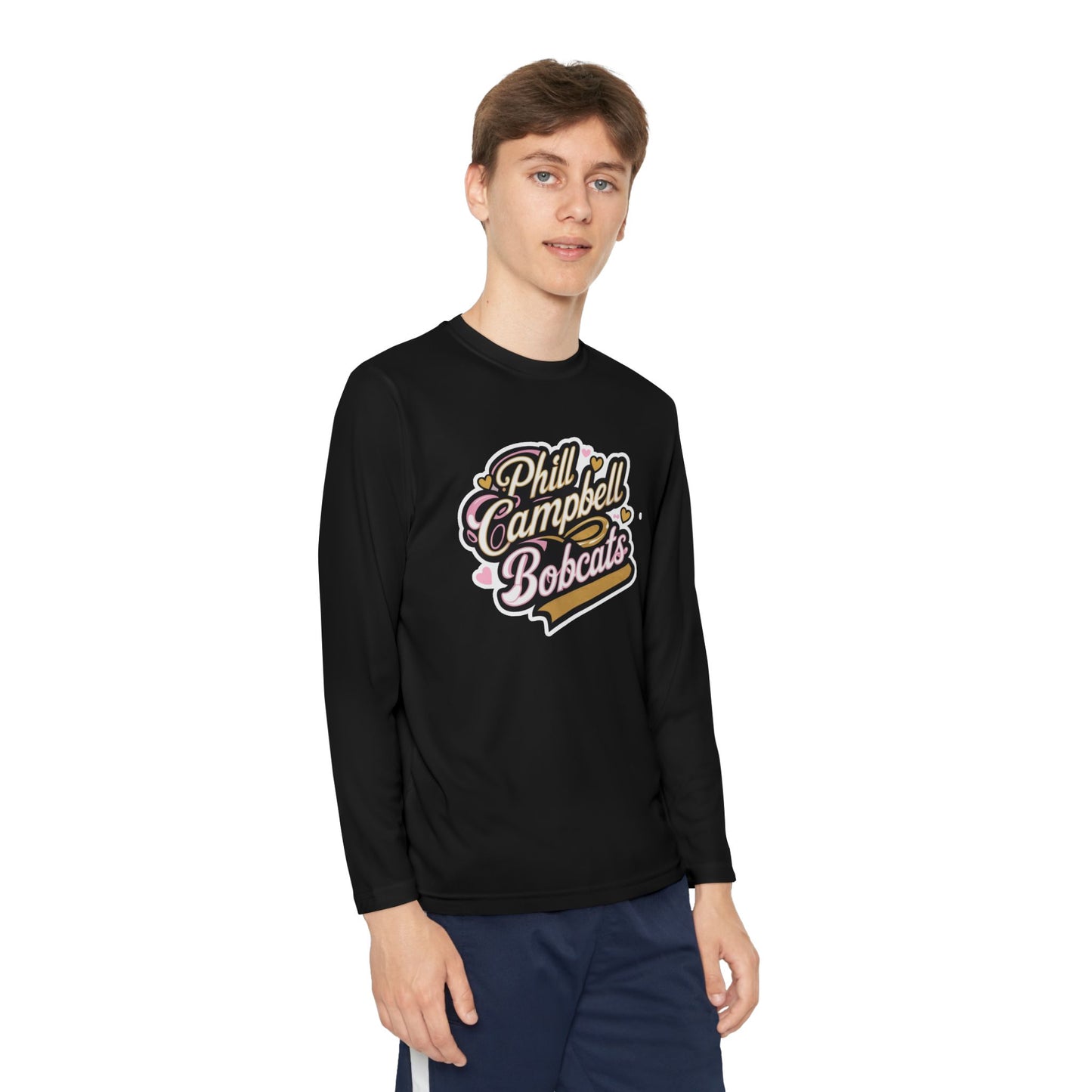 Youth Long Sleeve Tee \ Phill Campbell Bobcats \ PCBG1