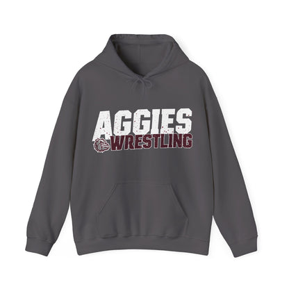 Adult Hoodie Sweatshirt \ Hamilton Aggies Wrestling \ HAW3