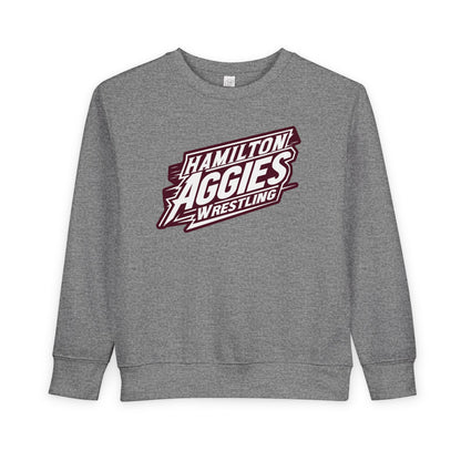 Toddler Crewneck Sweatshirt \ Hamilton Aggies Wrestling \ HAW1