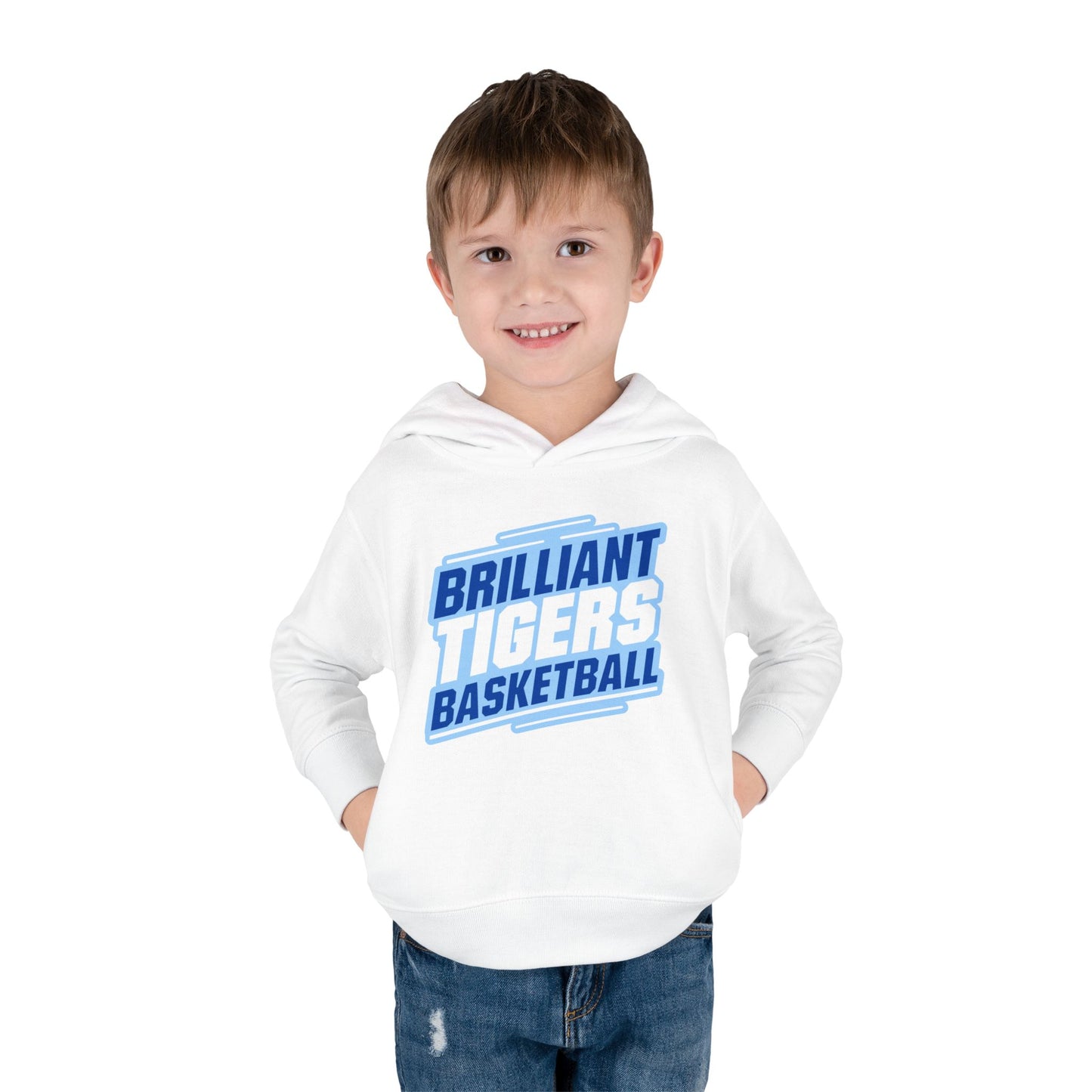 Toddler Hoodie Sweatshirt \ Brilliant Tigers Basketball \ BTBK2