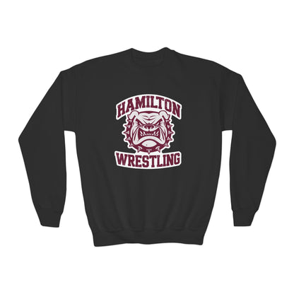 Youth Crewneck Sweatshirt \ Hamilton Aggies Wrestling \ HAW2