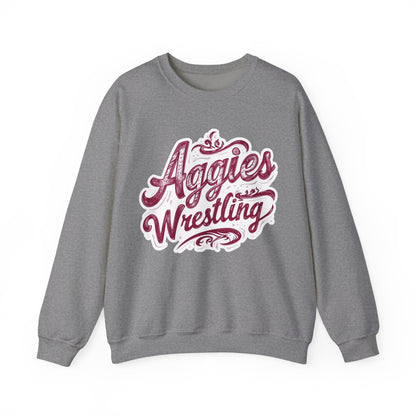 Adult Crewneck Sweatshirt \ Hamilton Aggies Wrestling \ HAWG2