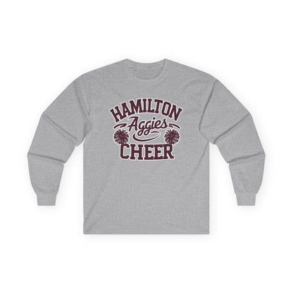 Adult Long Sleeve Tee \ Hamilton Aggies Cheer \ Style HAC2
