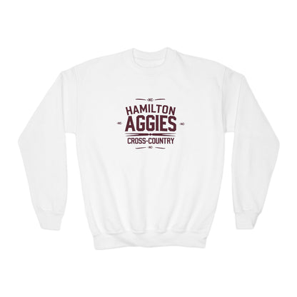 Youth Crewneck Sweatshirt \ Hamilton Aggies Cross-Country \ HCC1