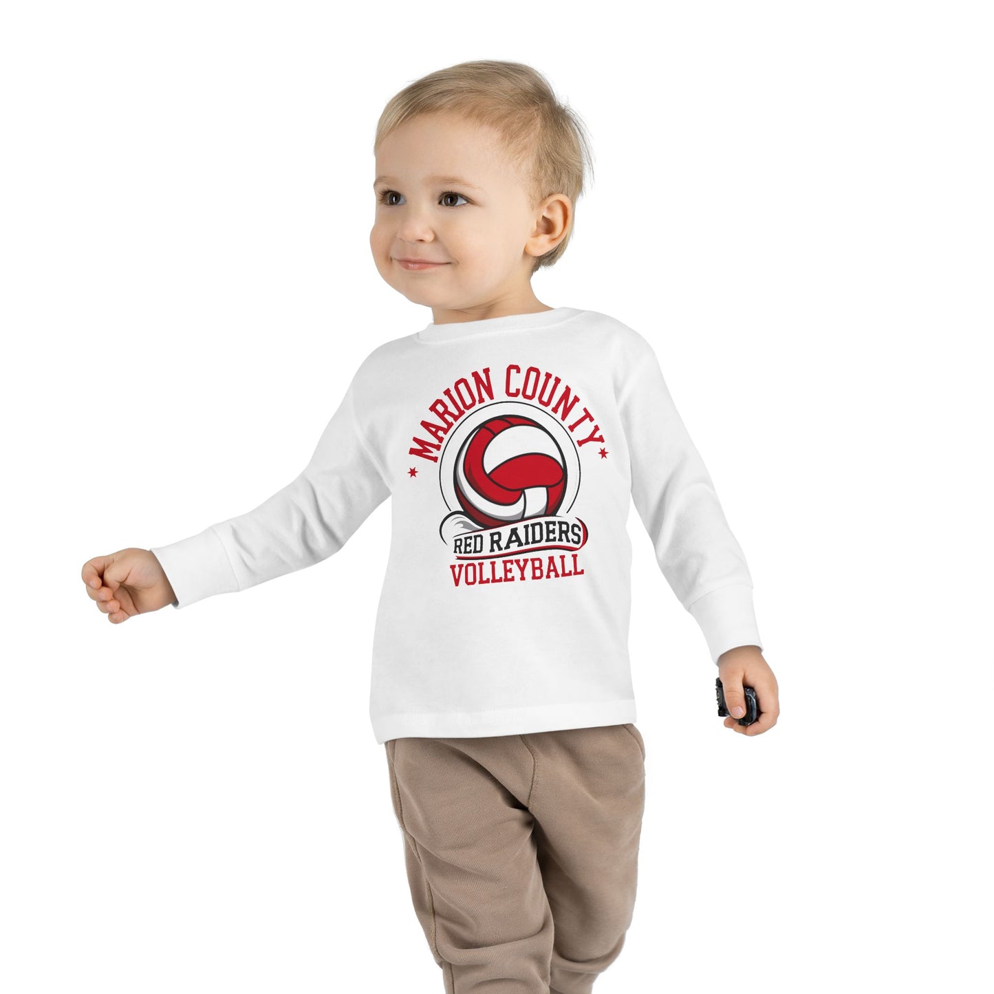 Toddler Long Sleeve Tee \ Marion County Red Raiders Volleyball \ MCV1