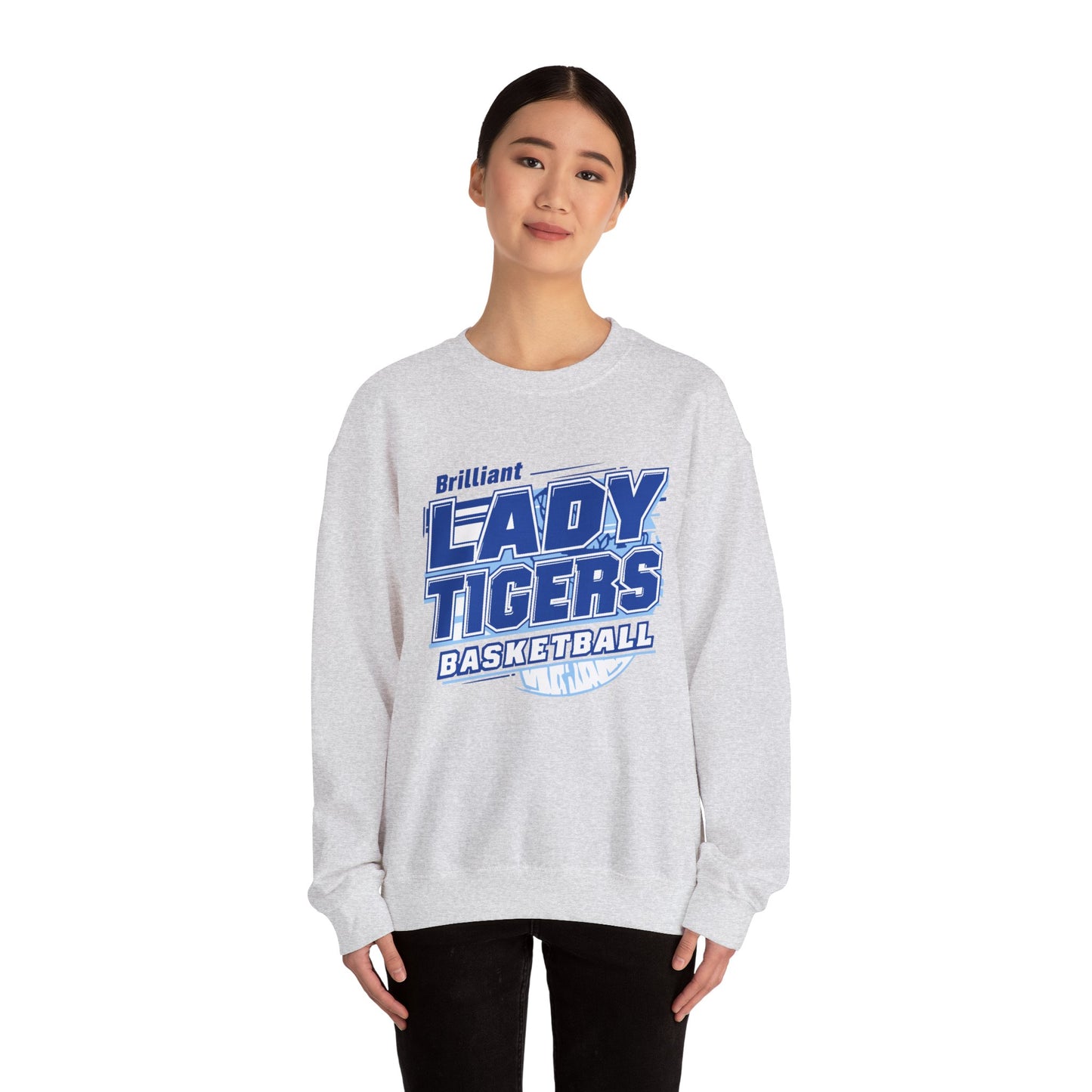 Adult Crewneck Sweatshirt \ Brilliant Tigers Basketball \ BTBKG2