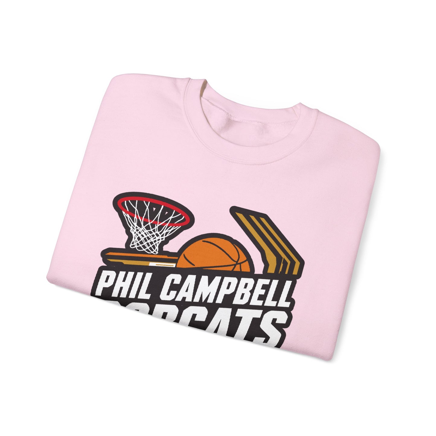Adult Crewneck Sweatshirt \ Phil Campbell Bobcats Basketball \ PCBBK1