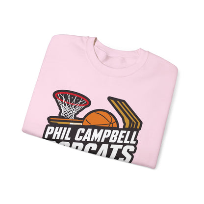 Adult Crewneck Sweatshirt \ Phil Campbell Bobcats Basketball \ PCBBK1