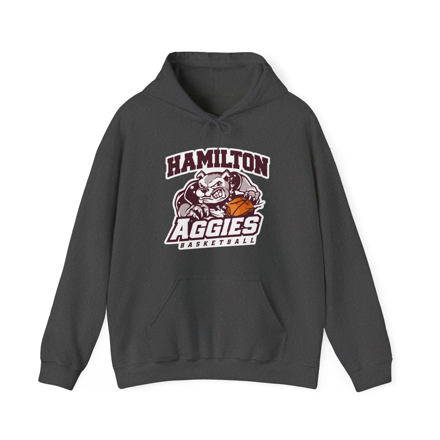 Adult Hoodie Sweatshirt \ Hamilton Aggies Basketball \ HABB1