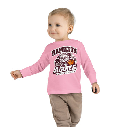 Toddler Long Sleeve Tee \ Hamilton Aggies Basketball \ HABB1