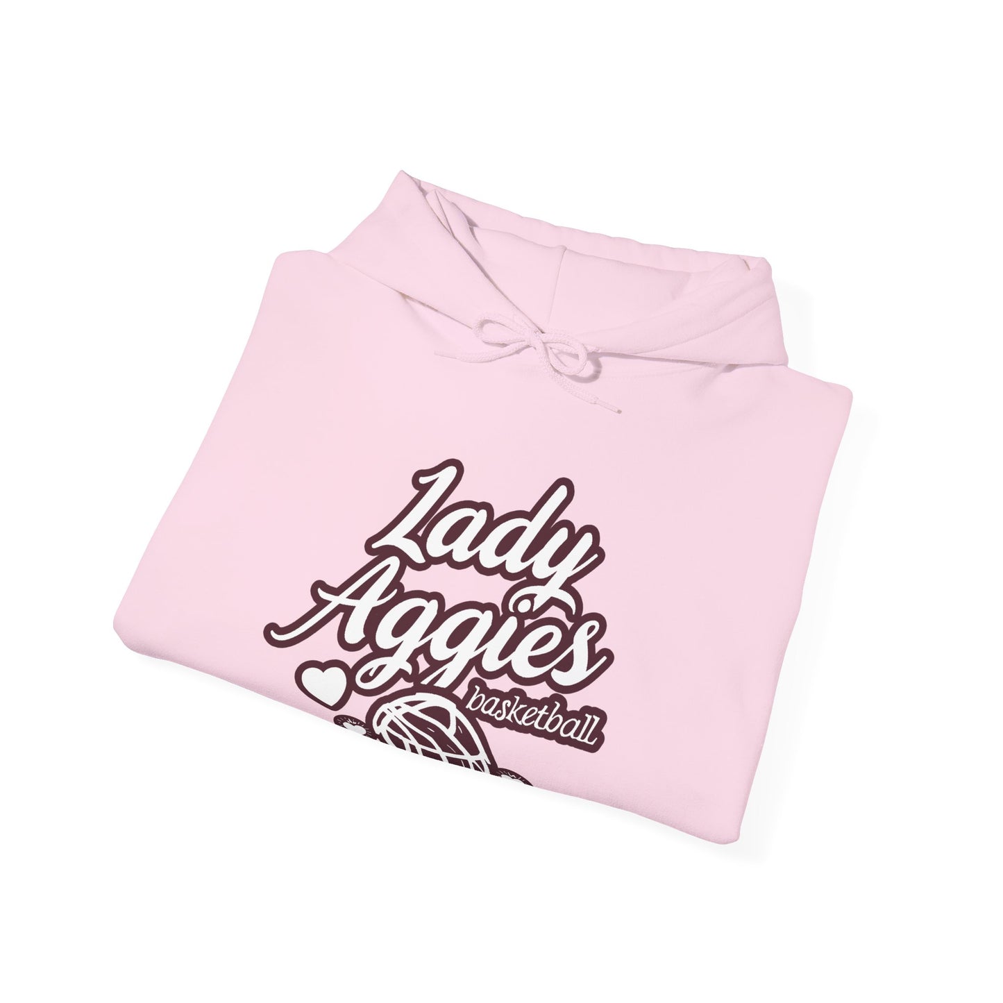 Adult Hoodie Sweatshirt \ Hamilton Aggies Basketball \ HABBG2