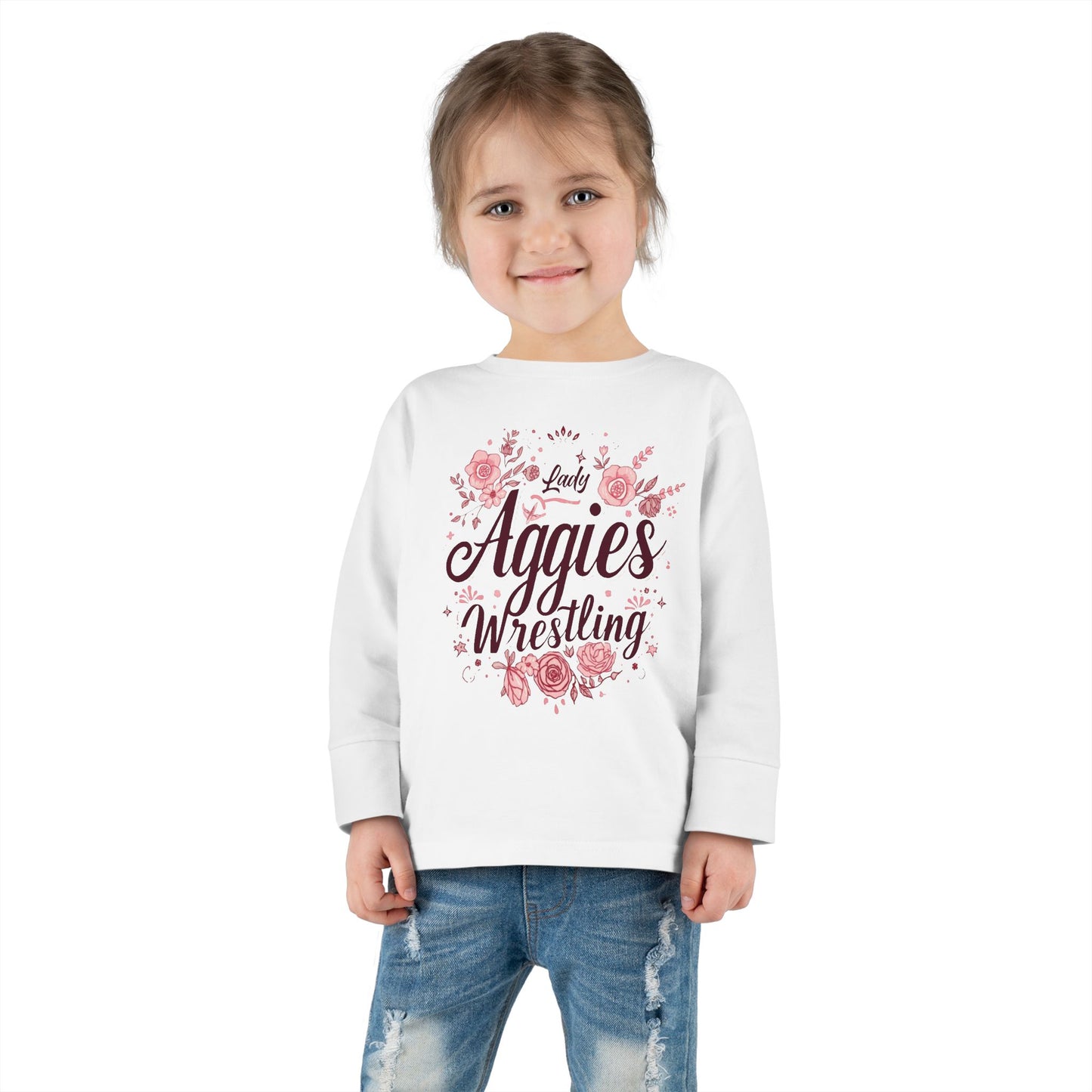 Toddler Long Sleeve Tee \ Hamilton Aggies Wrestling \ HAWG1