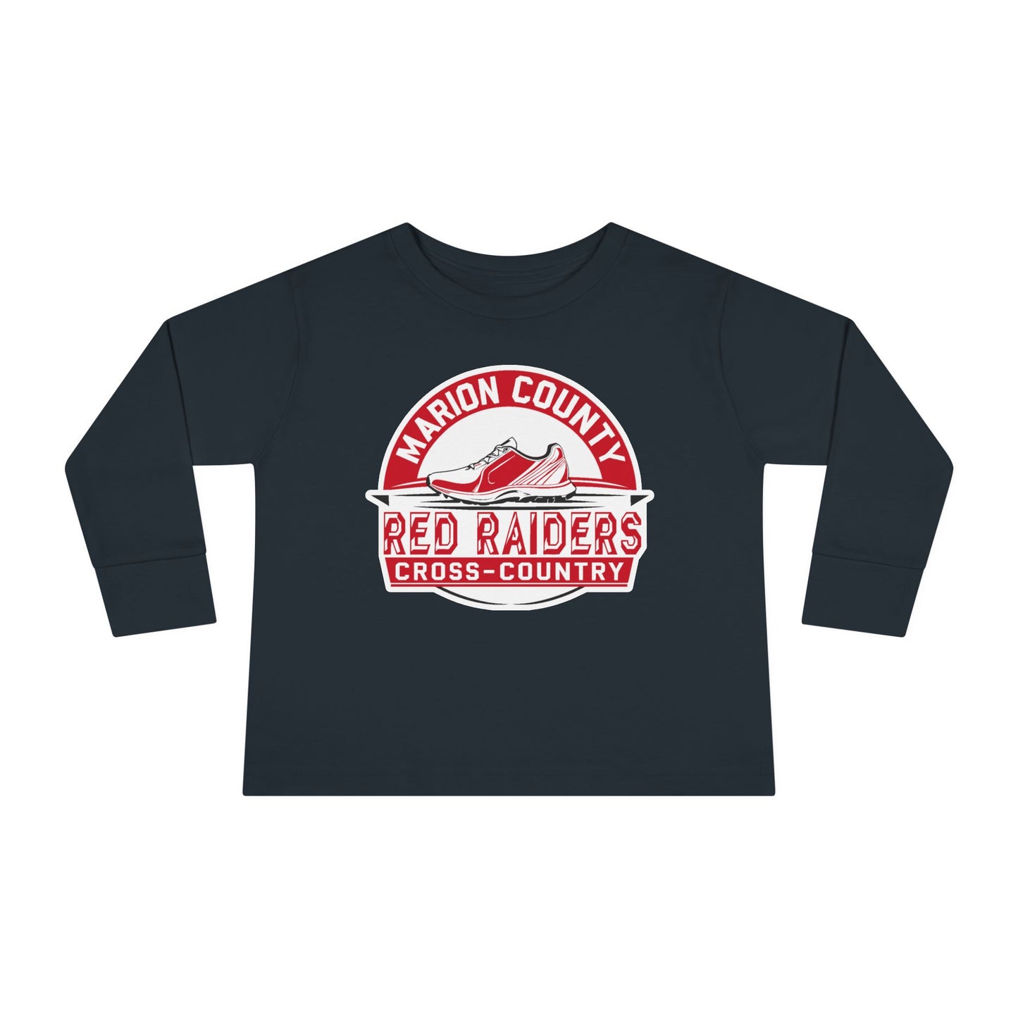 Toddler Long Sleeve Tee \ Marion County Red Raiders Cross-Country \ MCCC1