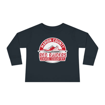 Toddler Long Sleeve Tee \ Marion County Red Raiders Cross-Country \ MCCC1