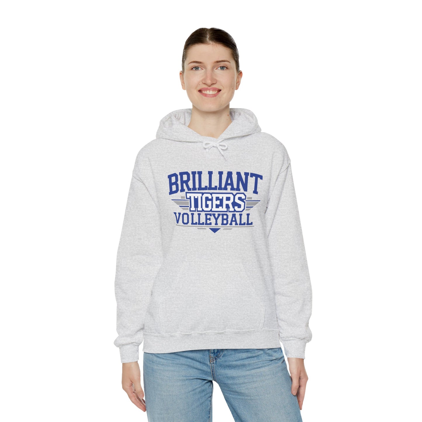 Adult Hoodie Sweatshirt \ Brilliant Tigers Volleyball \ BTV2