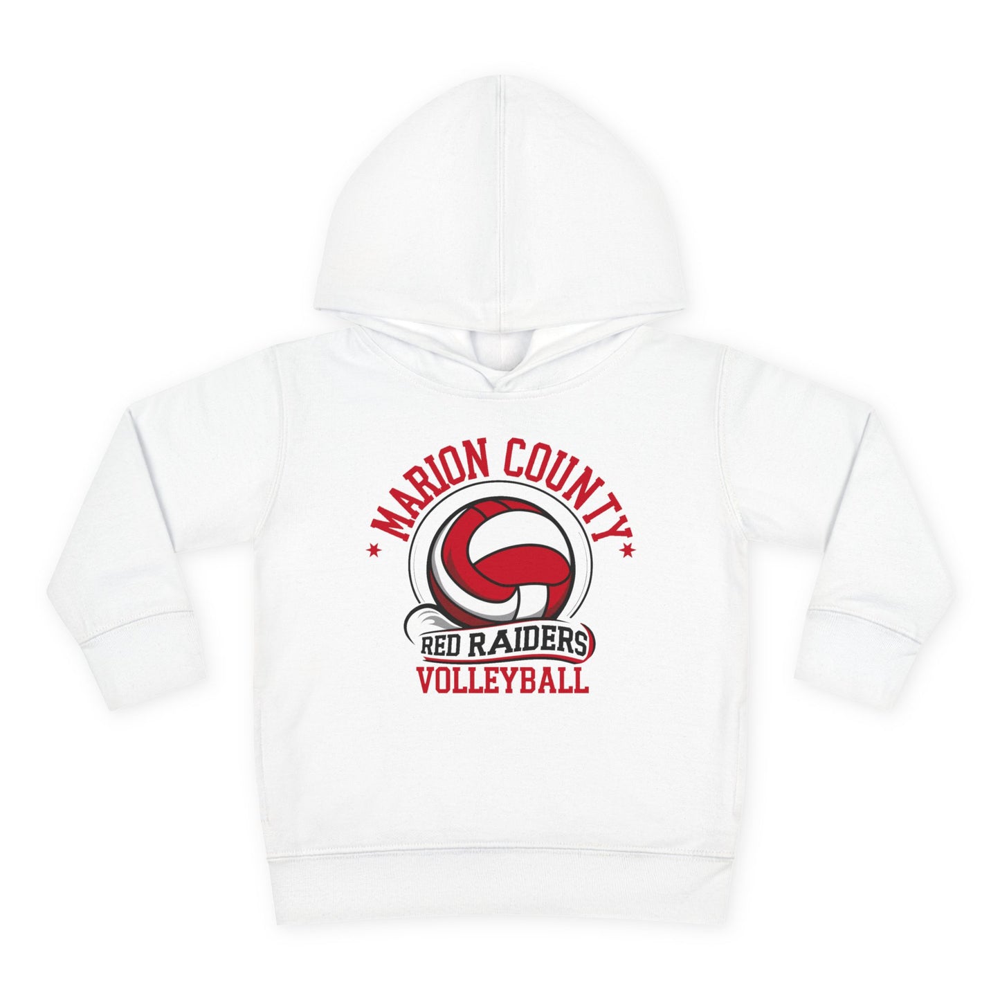 Toddler Hoodie Sweatshirt \ Marion County Red Raiders Volleyball \ MCV1