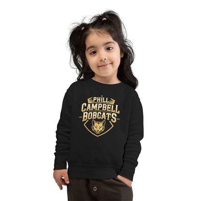 Toddler Crewneck Sweatshirt \ Phill Campbell Bobcats \ PCB1