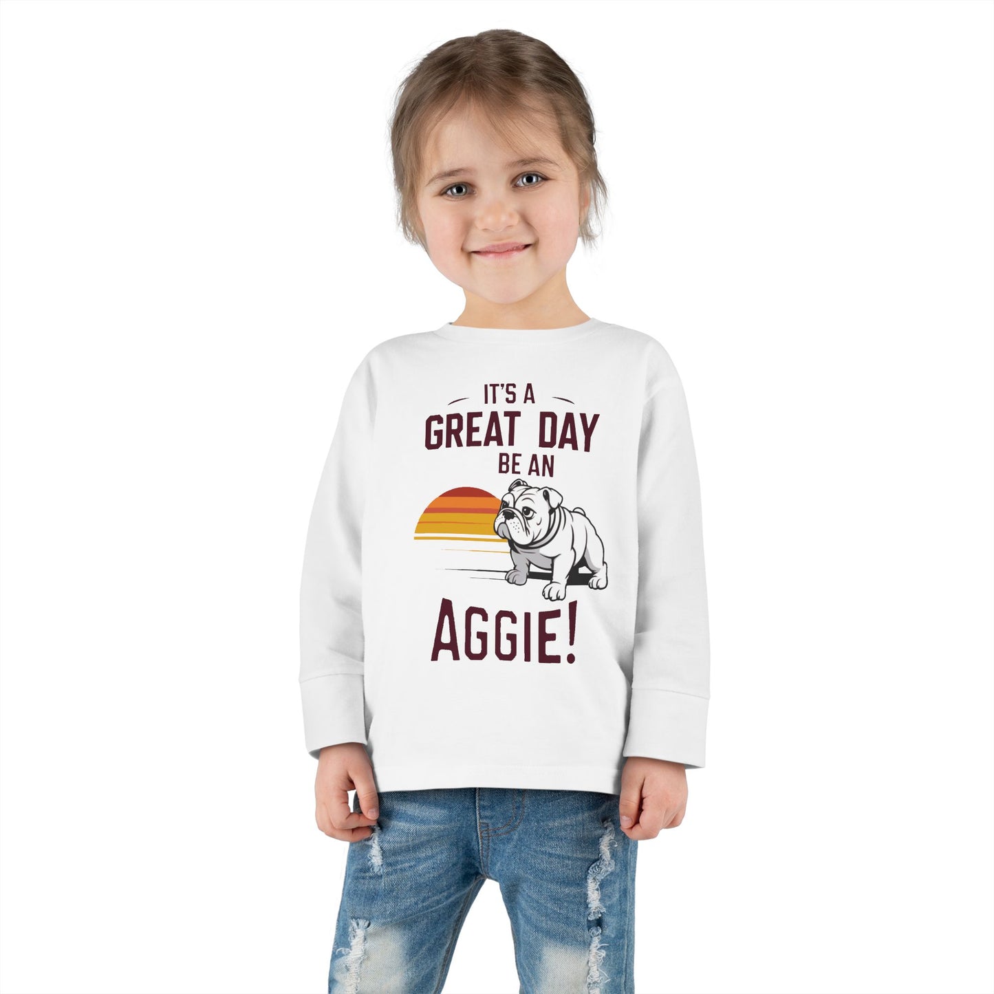 Toddler Long Sleeve Tee \ It's a Great Day to be an Aggie! \ GDA3