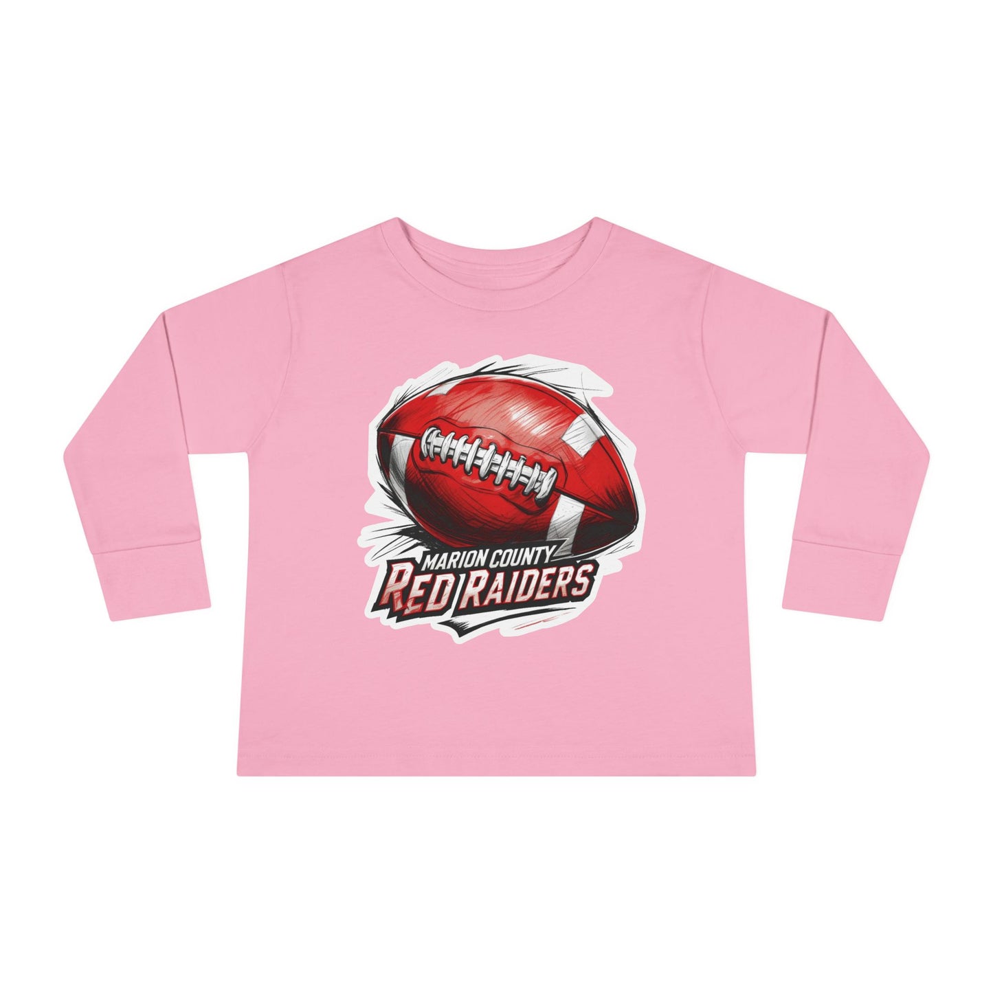 Toddler Long Sleeve Tee \ Marion County Red Raiders Football \ MCF1